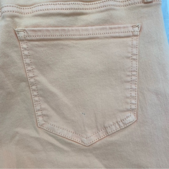 NYDJ Size 8P 8 Petite Melon Orange Crop Capri Denim Jeans Mid Rise 17.5" Inseam - Picture 5 of 11